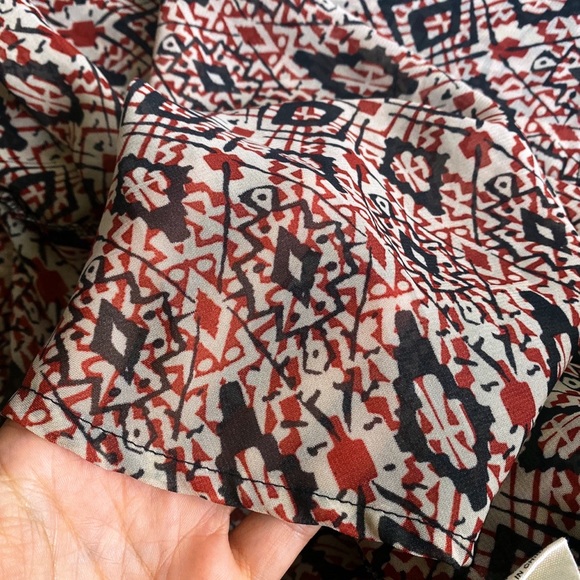 🥀 BOHO BURGUNDY RED BLACK SUMMER SHORT SLEEVE KIMONO, BEACH COVERUP! - Picture 4 of 6